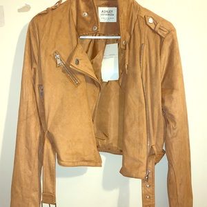 Women’s suede zip up jacket
